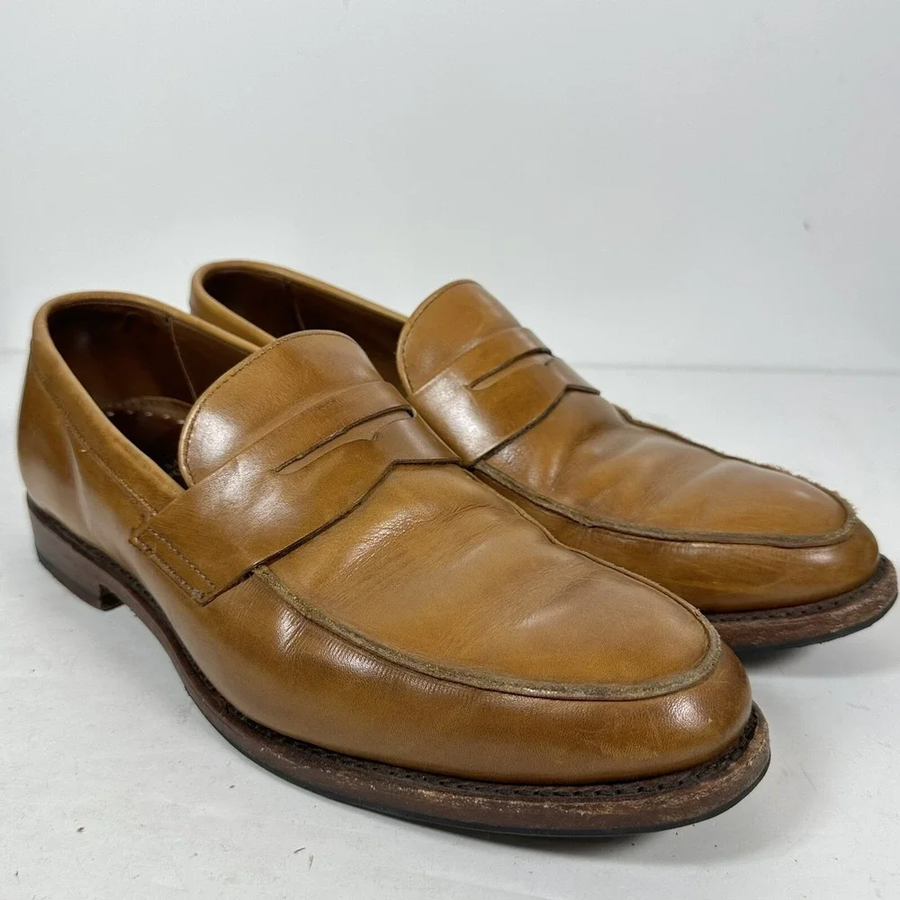 Brooks Brothers Brown Leather Penny Loafers Dress Shoes Mens Size 9.5 D USA Made